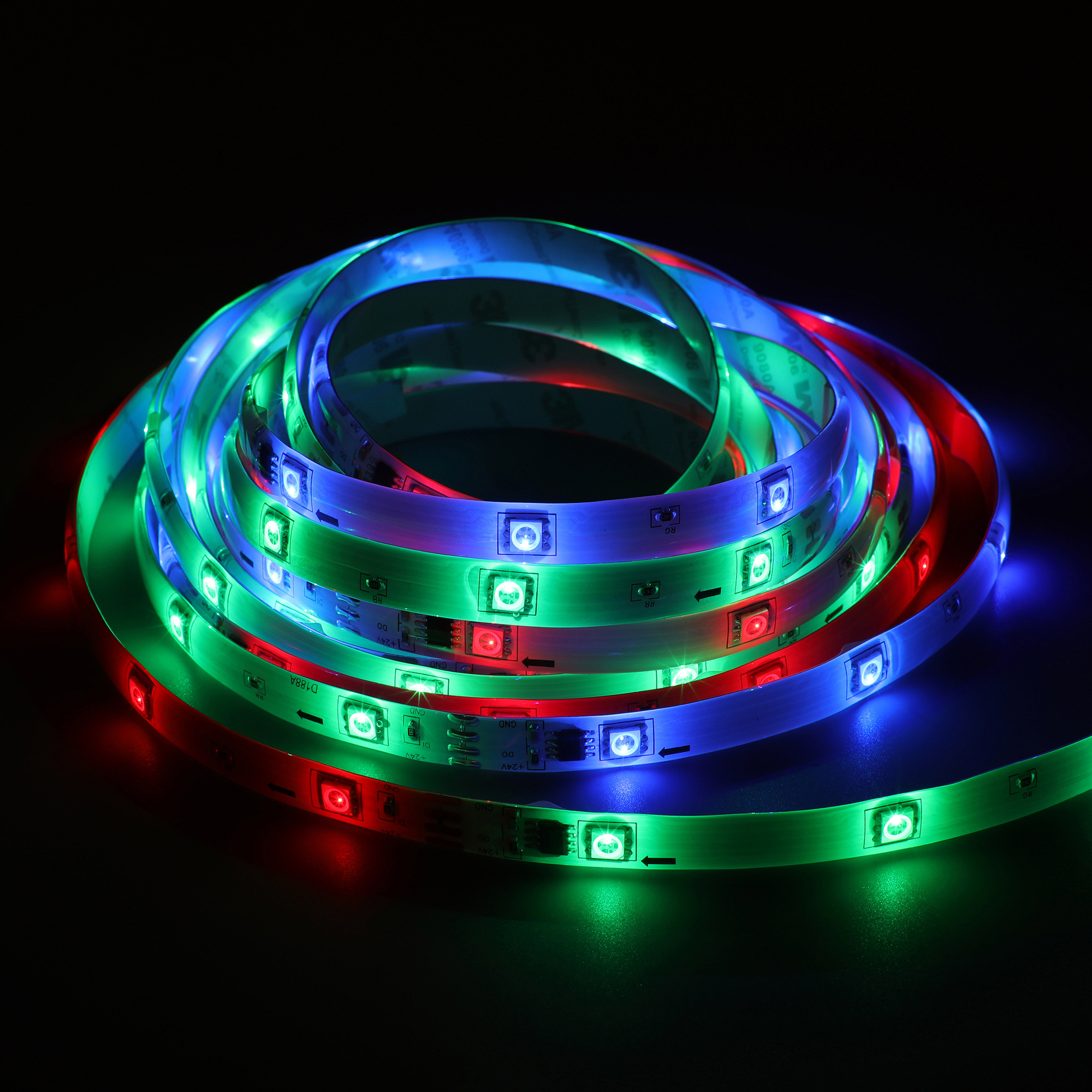 Pinegreen Lighting, 18ft. RGB Chasing Tape Extension for ITEM# CL-TP16C, Power Source Corded, Number of Lights 1 Primary Color Multi, Model# CL-LTPA18RGBCEXT
